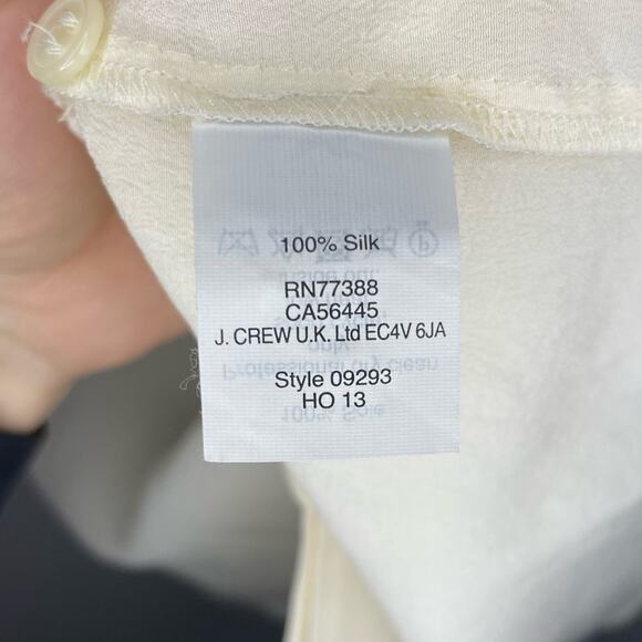 Madewell Light Buttercream Silk Studded Collar Sleeveless Top Size XS - Picture 3 of 5